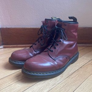Classic Doc Martens 1460 8-eyelet boots, oxblood, size 13 men’s